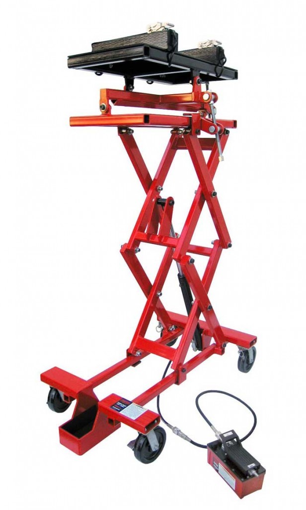 Mohawk’s SLT-2000 is a 2,000-lb. capacity scissor lifting table made to remove or install large transmissions, rear ends or differentials.